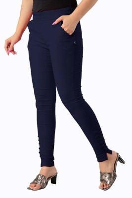 Ladibite Skinny Fit Women Black Trousers