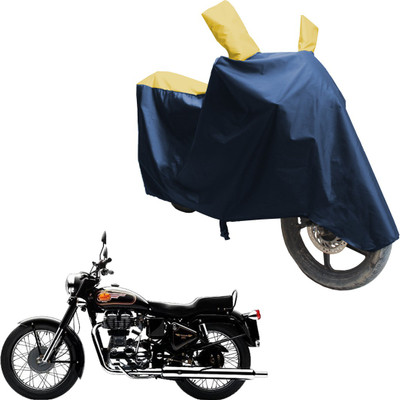 SS FOR YOUR SMART NEEDS Two Wheeler Cover for Royal Enfield(Bullet 350 Twinspark, Blue, Yellow)