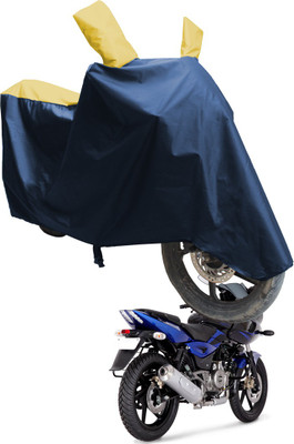 SS FOR YOUR SMART NEEDS Two Wheeler Cover for Bajaj(Pulsar 220 DTS-i, Blue, Yellow)