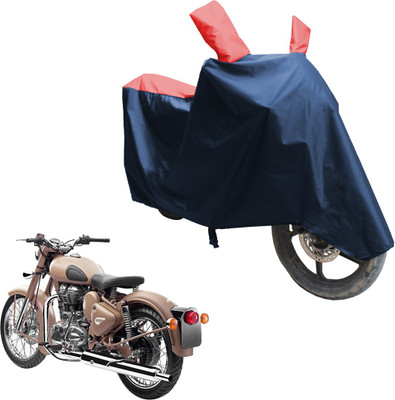 SS FOR YOUR SMART NEEDS Two Wheeler Cover for Royal Enfield(Classic Desert Storm, Blue, Red)