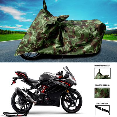 Kanushi Industries Waterproof Two Wheeler Cover for TVS(Apache RTR 310, Green)