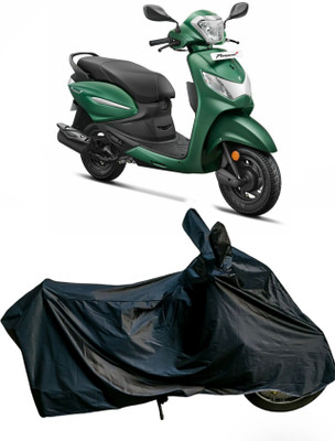 Autofly Waterproof Two Wheeler Cover for Hero(Pleasure Plus, Black)