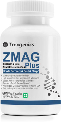 Trexgenics ZMAG PLUS Bioavailable Sports Recovery & Restful Sleep(60 No)