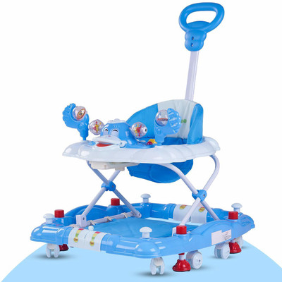 baybee Musical Walker & Rocker With Parent Rod(Blue)