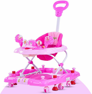 baybee Musical Walker & Rocker With Parent Rod(Pink)
