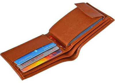 Sonrisa Men Trendy Tan Artificial Leather Wallet(10 Card Slots)