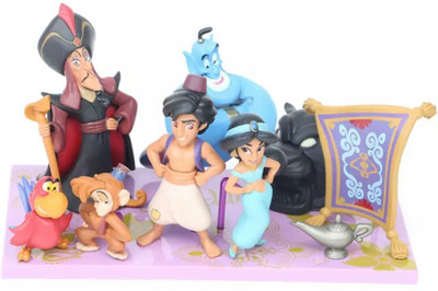 Delite Fun Play Aladdin magic lamp carpet genie 9 pcs. mini toy figures(Multicolor)