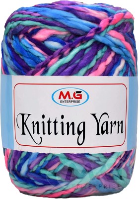 M.G Enterprise Knitting Yarn Thick Chunky Wool,Sumo Teal mix 200 gms-PB Art-HCE