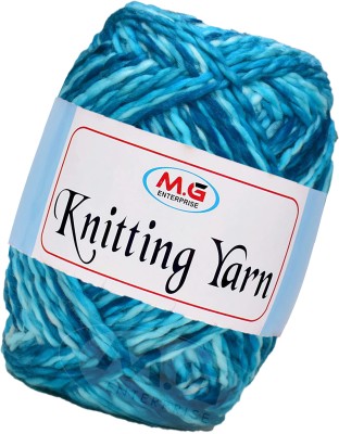 M.G Enterprise Knitting Yarn Thick Chunky Wool,Sumo Blue 400 gms-RB Art-HBA