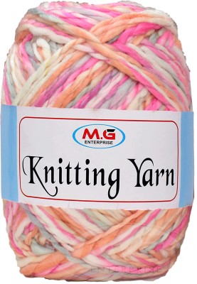 M.G Enterprise Knitting Yarn Thick Chunky Wool,Sumo Pink Grey 200 gms-DB Art-IFB