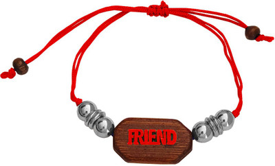 Shiv Jagdamba Wood, Dori Rhodium Bracelet