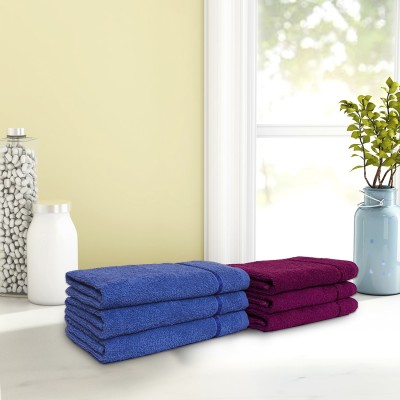 SPACES Cotton 380 GSM Hand Towel(Pack of 6)