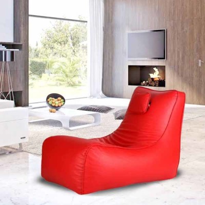 SHIRA 24 Jumbo Chair Bean Bag Cover  (Without Beans)(Red)