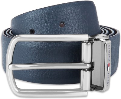 TOMMY HILFIGER Men Casual Blue Genuine Leather Reversible Belt