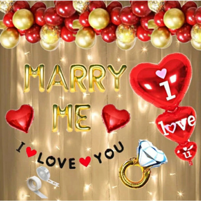 FLIPZONE Will You Marry Me Decoration I Love You Set of 55(Set of 55)