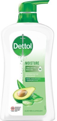 Dettol Moisture Avocado Aloe Vera Anti Bacterial Body Wash (INDONESIA)  (625 ml)