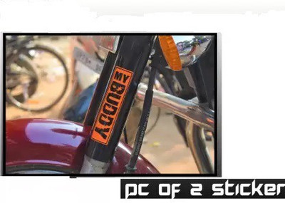 dv graphics Sticker & Decal for Car & Bike(Orange, Black)