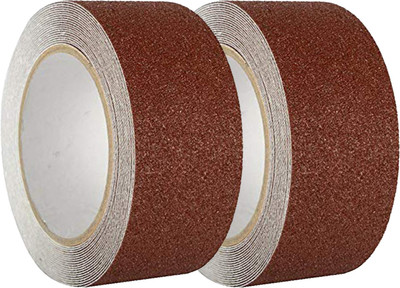 Lifekrafts Anti skid tape / Anti slip tape, Non slip / Non skid tape,slip prevention (Size-5m*50MM, pack of 2) tapes (Manual)(Set of 1, Brown)