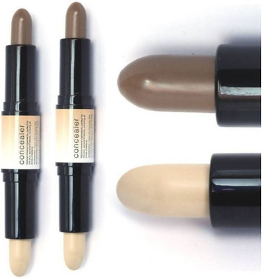 THTC Face Dual-ended Highlighter Sticks Cream Concealer & Contour Stick Set Concealer(MULTI COLOR, 12 g)