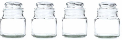 Pure Source India Glass Utility Container  - 100 ml(Pack of 4, Clear)