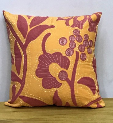 RohanInc Embroidered Cushions Cover(40 cm*40 cm, Orange)