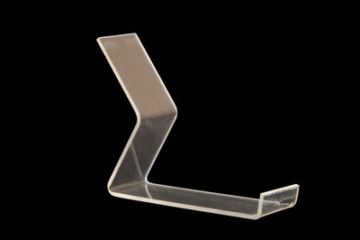 LHM 1 Compartments Acrylic Shoe Display Stand, Showroom 7-Display Shoe Stand (Pack of 12)(Natural White)