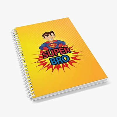 TheYaYaCafe Gift for Brother A5 Notebook Ruled 120 Pages(Black)