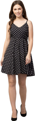 VERMA CREATION Women A-line Black Above Knee/Mid Thigh Length Dress