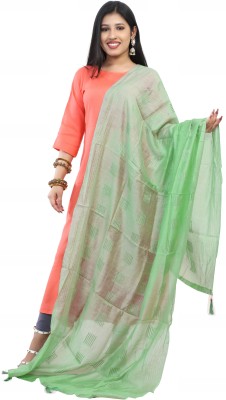 G4Girl Art Silk Striped Women Dupatta