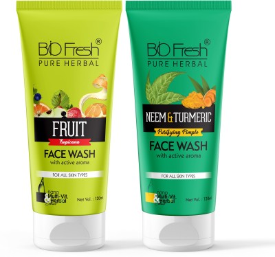 Biofresh Pure Herbal Fruit & Neem Turmeric  Face Wash(240 ml)