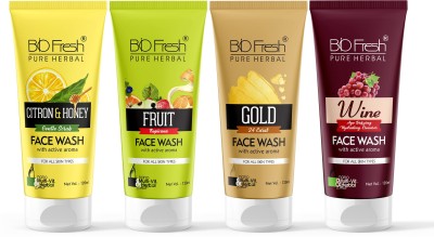 Biofresh Pure Herbal Fruit ,24 K Gold , Wine & Citron Honey  Face Wash(480 ml)