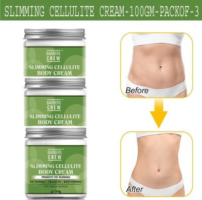 Barbers Crew Slimming Cellulite Body Cream For a Belly Fat Burner Hot Cream-100gm-3-Jar-(300 g)