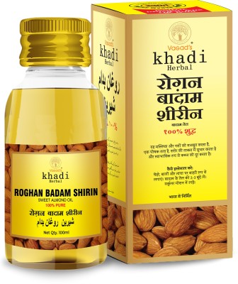 vagad's khadi Herbal Roghan Badam Shirin Oil (Sweet Almond Oil) Hair Oil(100 ml)