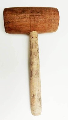 aaryason Wooden Handle Rubber Mallet_01 Club Hammer(0.5 kg)