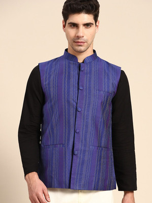 ANOUK Sleeveless Woven Design Men Jacket