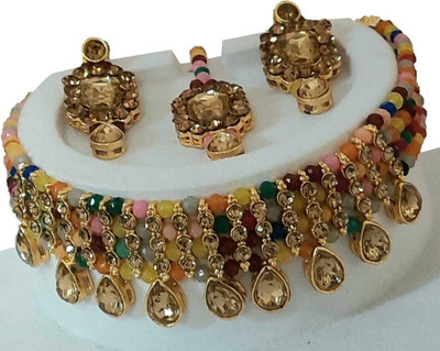 shivay Alloy Gold-plated Multicolor Jewellery Set(Pack of 1)