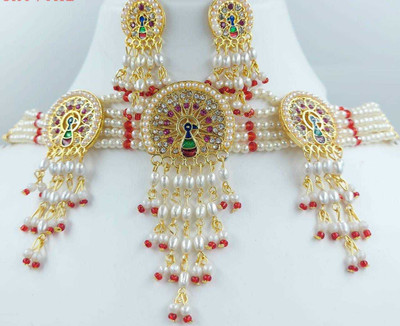 Bhagya Lakshmi Alloy Gold-plated Multicolor Jewellery Set(Pack of 1)