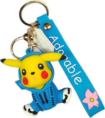 sky enterprises Pikachu 3D cap blue colour keyring Key Chain
