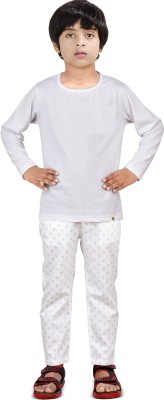 MADE IN THE SHADE Boys Casual T-shirt Pyjama(white_10I)