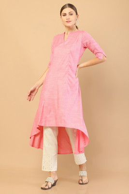 soch Women Solid A-line Kurta(Pink)
