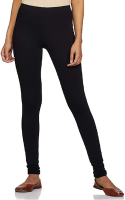 FC First Choice Churidar Length Ethnic Wear Legging(Black, Solid)