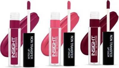 Insight Non Transfer Waterproof Liquid Lip Color (LG40-17,20,24) Pack of 3(17,20,24, 12 ml)