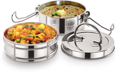 NEELAM Stainless Steel Tiffin/ Lunch Box 7x2- 800 ml 2 Containers Lunch Box(800 ml)