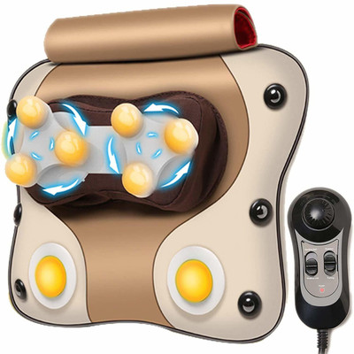 DR PHYSIO (USA) 3D Cushion Massager With HEAT And Speed Controller ( Double Action Full Body Massage Machine ) Back Cervical And Neck Pain Relief Massager  (Brown) For Rs. 1899 @ 58 %