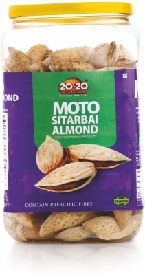 20-20 DRY FRUITS Moto Sitarbai Almond KAGJI BADAM - Kagzi (Soft in Shell) - 500 gm Almonds(500 g)