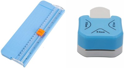 3A Featuretail craft paper cutter and rounder Plastic Grip Hand-held Paper Cutter(Set Of 2, Multicolor)