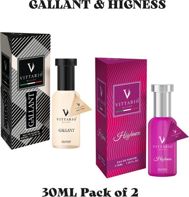 Vittario Milano Gallant & Higness Eau De Parfum 30ml Each (Pack of 2) Eau de Parfum  -  60 ml(For Men & Women)