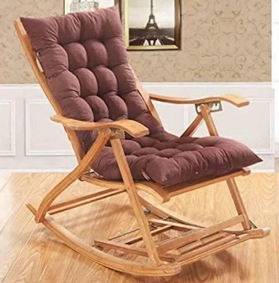 Parampara Microfibre Solid Chair Pad Pack of 1(Brown)