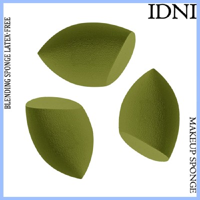 IDNI Cosmetic Beauty Makeup Sponge Blender Puff For Green Blending Face Makeup (3pc)