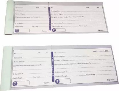 RetailPick Rent Receipt Book Best Quality (50pages)Combo Part Receipt Book Rent Receipt Book Best Quality (50pages)Combo Part Receipt Book 2-Part Rent book(100 Sets)